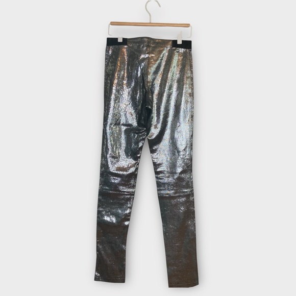 Alice + Olivia by Stacey Bendet Mirror Leather Leggings, NWT, size 2 - Picture 5 of 10